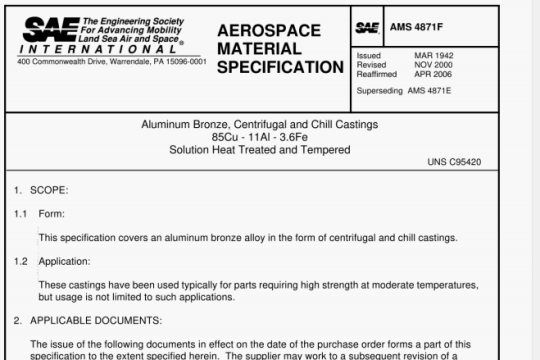 SAE AMS 4871F pdf download