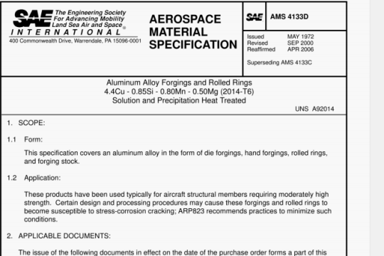 SAE AMS 4133D pdf download