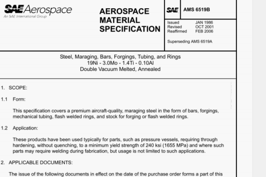 SAE AMS 6519B pdf download