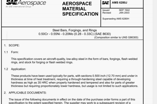 SAE AMS 6280J pdf download